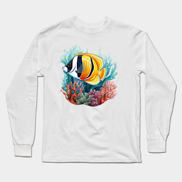 Butterflyfish Long Sleeve T-Shirt by zooleisurelife